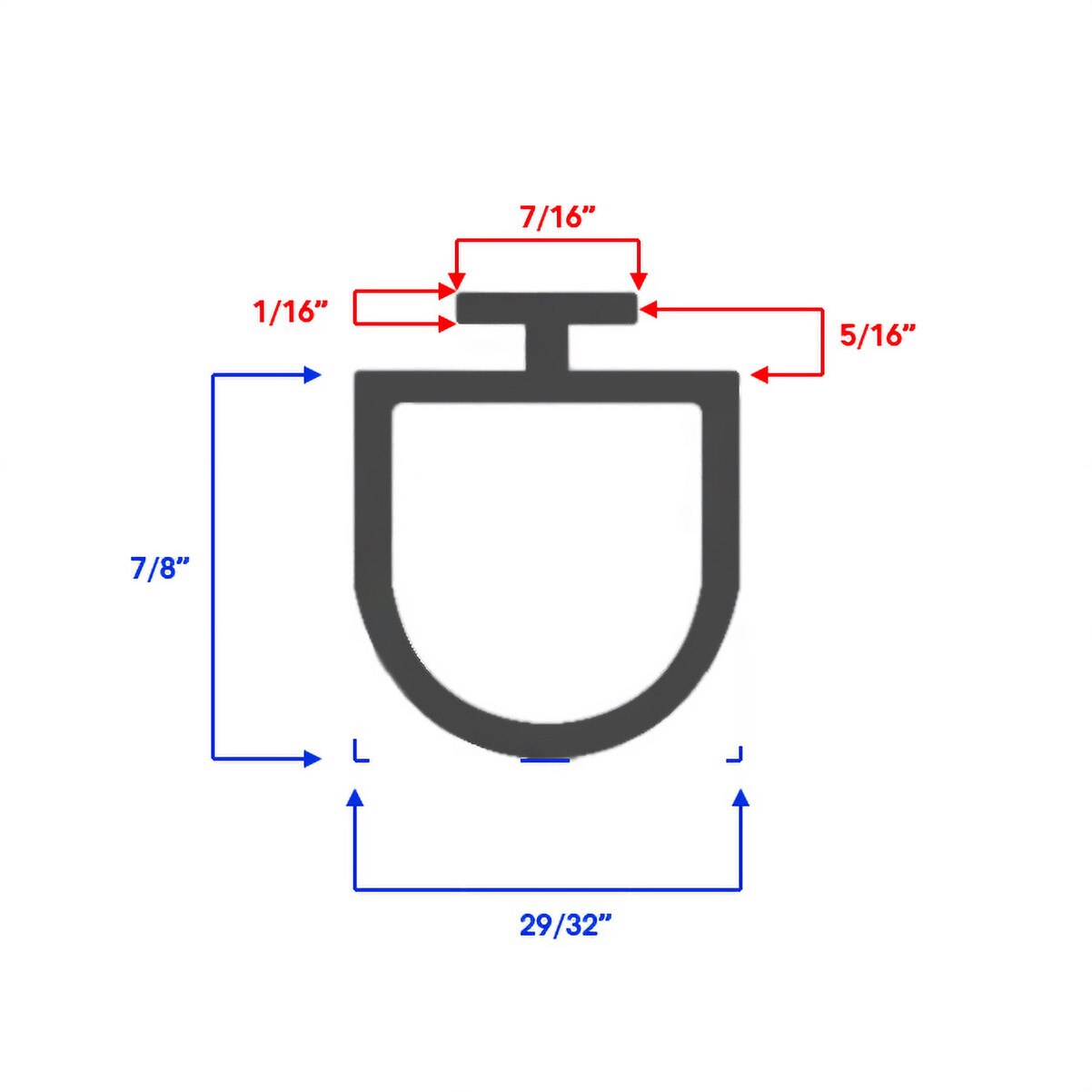 WD-716 door seal dimensions